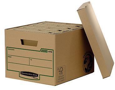 Bankers Box Archivbox ® Earth Series 33,5 x 27 x 39,1 cm (B x H x T) DIN A4 mit Archivdruck Karton 100 % recycelt braun