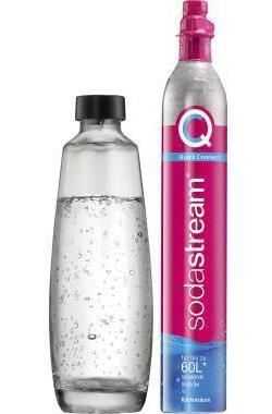SODASTREAM CO2-Zylinder Quick Connect 1 l Glasflasche (spülmaschinengeeignet) Wassersprudler DUO Titan 1016812491