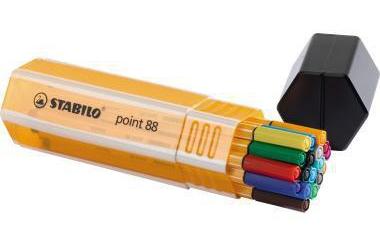 STABILO Fineliner ® Big Box point 88® 0,4mm farbig sortiert 20 St./Pack.