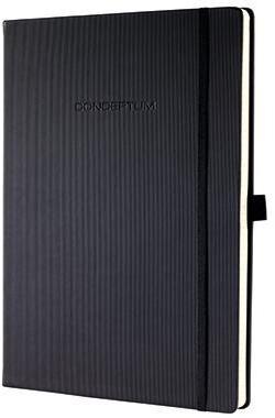 sigel Notizbuch Conceptum DIN A4+ liniert schwarz 97 Bl.