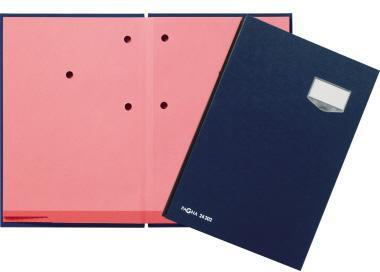 PAGNA Unterschriftenmappe de Luxe DIN A4 Kunststoff blau rosa 20 Fächer