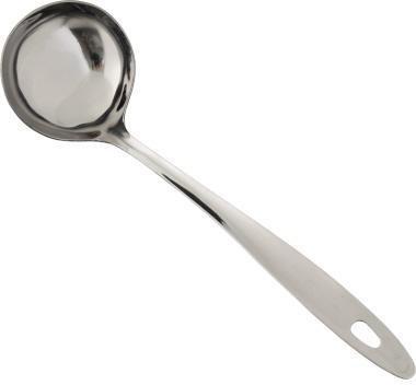 AXENTIA Schöpfkelle Brilliant 4,5 x 8,5 x 30 cm (B x H x L) mit Aufhängeöse Edelstahl silber