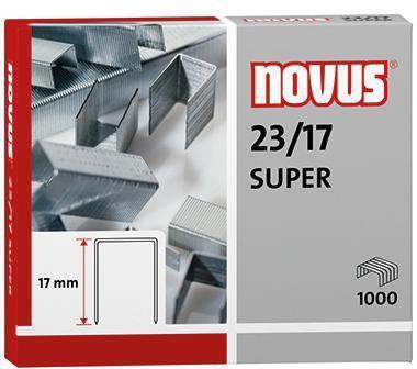 NOVUS Heftklammer 23/17 SUPER Blockhefter Stahl verzinkt 1.000 St./Pack.