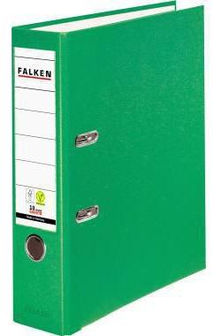 FALKEN Ordner Color Vegan 80mm DIN A4 Werkstoff: Pappe Material der Kaschierung außen: Polypropylen Material der Kaschierung innen: Papier hellgrün