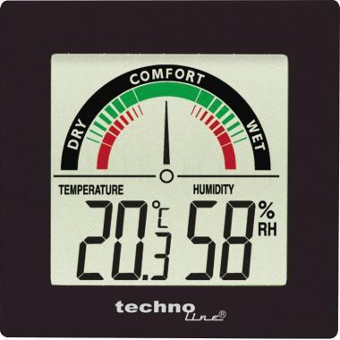 TECHNOLINE Thermometer ® WS 9415 8,8 x 8,8 x 1,4 cm (B x H x T) digital Batterie AAA/Micro Wandbefestigung möglich