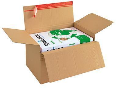 ColomPac Versandkarton ® Innenmaße: 30,4 x 13-22 x 21,6 cm (B x H x T) Außenmaße: 31,2 x 14-22,4 x 22,3 cm (B x H x T) Kraftliner Wellpappe 1-wellig braun