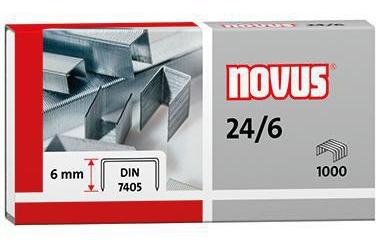 NOVUS Heftklammer 24/6 Heftgeräte Heftzangen Stahl verzinkt 1.000 St./Pack.