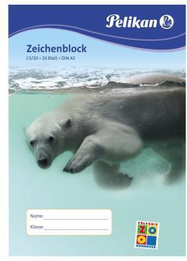 Pelikan Zeichenblock DIN A3 100g/m² 20 Bl. DIN A3 100g/m² 20 Bl.