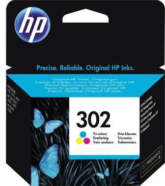 hp Tintenpatrone Originalzubehör 302 ca. 150 Seiten mehrfarbig 4ml