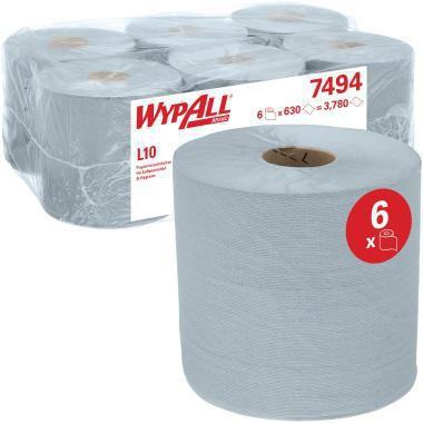 WYPALL Wischtuch * L10 ControlT 18,5 x 38 cm (B x L) AirflexT blau 6 Rl./Pack.