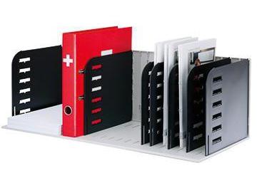 styro Belegefach rac 72,3 x 24,8 x 30,4 cm (B x H x T) 7 Fächer Polyl schwarz/grau