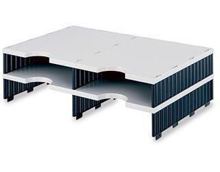 styro Dokumentenablage doc duo Aufbaueinheit 48,5 x 14 x 33,1 cm (B x H x T) Polyl grau/schwarz