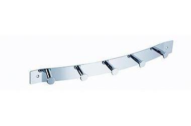 ALCO Wandgarderobe 405 x 60 x 38 mm (B x H x L) 5 Haken Metall verchromt chrom