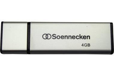 Soennecken USB-Stick USB 2.0 4Gbyte schwarz/silber USB 2.0 4Gbyte schwarz/silber