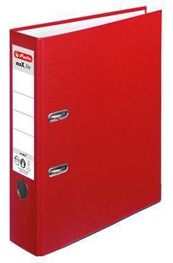 herlitz Ordner maX.file protect 80mm DIN A4 Material der Kaschierung außen: Polypropylen Material der Kaschierung innen: Papier rot