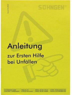 SÖHNGEN Erste Hilfe Anleitung ® 14,7 x 21 x 0,2 cm (B x H x T) ® 14,7 x 21 x 0,2 cm (B x H x T)