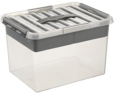 Sunware Aufbewahrungsbox the q-line Multi Box 40 x 26 x 30 cm (B x H x T) DIN A4 22l Kunststoff transparent