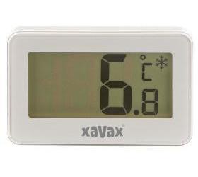 Xavax Hausgerätethermometer Kühlschrank Gefrierschrank 6,7 x 4,3 x 2,5 cm (B x H x T) Batterie CR2032 1 Batterie Batterien im Lieferumfang enthalten Kunststoff weiß