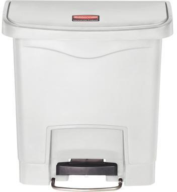 Rubbermaid Tretabfalleimer SLIM JIM® STEP-ON 23,04 x 39,88 x 37,67 cm (B x H x T) 15l Kunststoff weiß
