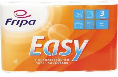 FRIPA Küchenrolle Easy 3-lagig 100 % Frischzellstoff hochweiß 4 Rl./Pack.