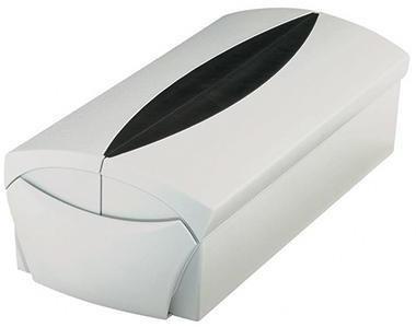 HAN Visitenkartenbox VIP 12 x 8 x 24,5 cm (B x H x T) 100 x 57 mm (B x H) Polystyrol lichtgrau/schwarz