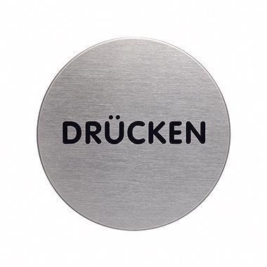 DURABLE Piktogramm Türschild PICTO 65mm Edelstahl gebürstet silber metallic Drücken