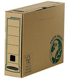 Bankers Box Archivschachtel ® Earth Series 8,3 x 25,4 x 31,9 cm (B x H x T) DIN A4 mit Archivdruck Karton 100 % recycelt braun
