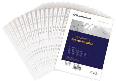 Soennecken Prospekthülle DIN A3 quer gefaltet auf DIN A4 0,08mm oben offen Polypropylen transparent 10 St./Pack.