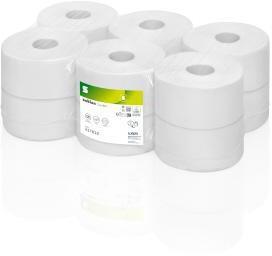 SATINO BY WEPA Toilettenpapier Comfort 2-lagig Papier 100 % recycelt hochweiß 720 Bl./Rl. 12 Rl./Pack.