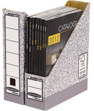 Bankers Box Stehsammler ® System 8,1 x 31,6 x 26,3 cm (B x H x T) DIN A4 Werkstoff: Karton 100 % recycelt grau/weiß