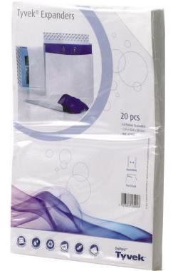 Tyvek Faltentasche ® DIN C4 229 x 324 mm (B x H) ohne Fenster 55g/m² mit Haftklebung ® weiß 20 St./Pack.