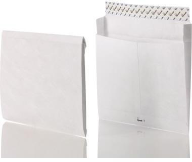 Tyvek Faltentasche ® 326 x 318 mm (B x H) ohne Fenster 68g/m² mit Haftklebung ® weiß