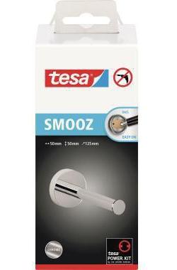 tesa WC-Rollenhalter ® SMOOZ 5 x 12,5 cm (D. x H) 1 Rolle inkl. Klebelösung Metall chrom