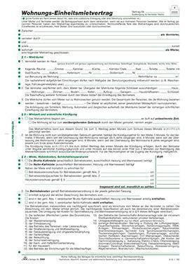 RNK VERLAG Mietvertrag DIN A4 nicht selbstdurchschreibend 4 Bl.