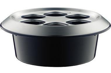 alfi Flaschenkühler Konferenzboy bis 0,33 l 6 Flaschenhalter inkl. Kühlakku Kunststoff/Edelstahl silber/schwarz