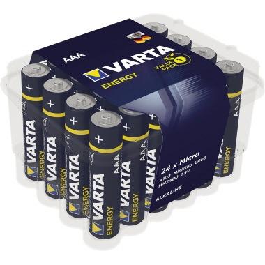 VARTA Batterie Energy AAA/Micro LR03 Alkali-Mangan 1,5V 24 St./Pack.