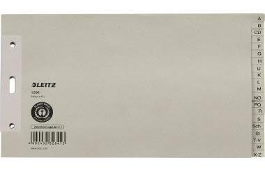 Leitz A-Z Register DIN A5 quer Überbreite Tauenpapier recycelt grau 20 Registerblätter