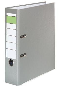 Ordner 80mm DIN A4 Werkstoff: Pappe Material der Kaschierung außen: Polypropylen Material der Kaschierung innen: Papier grau