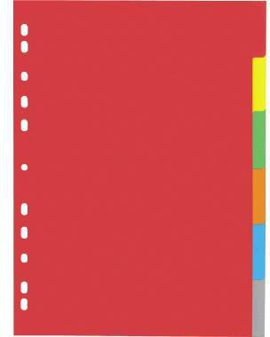 PAGNA Ordnerregister DIN A4 blanko Karton mehrfarbig 6 Registerblätter