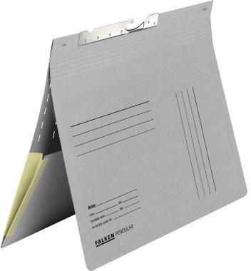 FALKEN Pendelhefter DIN A4 320g/m² kaufmännische Heftung mit Organisationsaufdruck Manilakarton recycelt grau