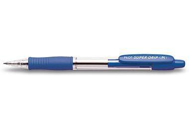 PILOT Kugelschreiber Super Grip 0,4mm M blau dokumentenecht Farbe des Schaftes: transparent