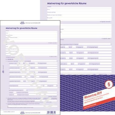 AVERY Zweckform Mietvertrag DIN A4 selbstdurchschreibend 1 Durchschlag 2 x 6 Bl. 5 St./Pack.