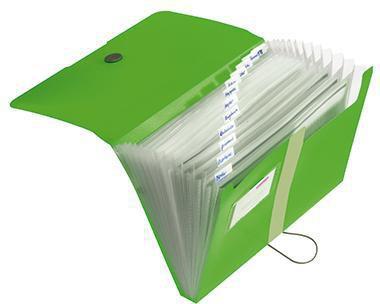 herlitz Fächermappe easy orga to go DIN A4 Polypropylen apfel 12 Fächer
