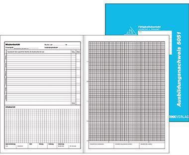 RNK VERLAG Berichtsheft Ausbildungsnachweis wöchentlich 6 Monate DIN A4 30 Bl.