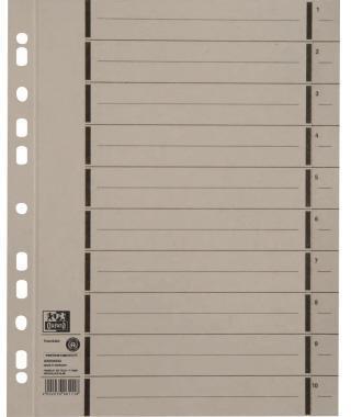 Oxford Trennblatt DIN A4 Manilakarton grau 100 St./Pack.