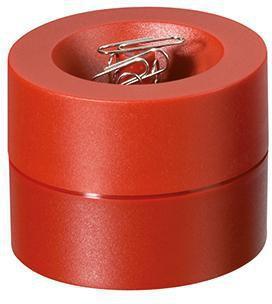 MAUL Klammernspender pro 7,3 x 6 cm (D. x H) mit Klammer Kunststoff rot