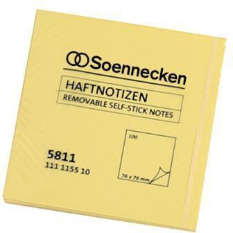 Soennecken Haftnotiz 75 x 75 mm (B x H) gelb 100 Bl.