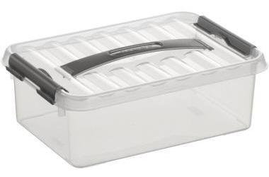 Sunware Aufbewahrungsbox the q-line 30 x 10 x 20 cm (B x H x T) DIN A5 4l Kunststoff transparent