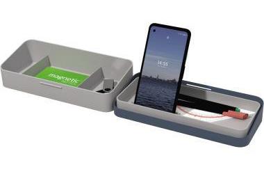helit Tischorganizer the companion 22,5 x 5,6 x 10 cm (B x H x T) nicht gefüllt Kunststoff recycelt blau/grau
