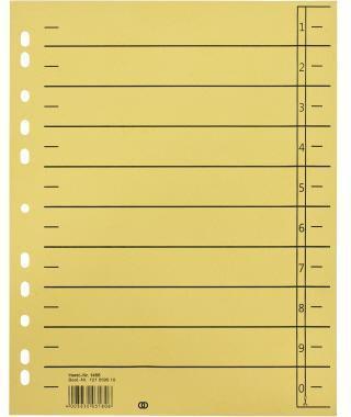 Soennecken Trennblatt oeco DIN A4 Recyclingkarton gelb schwarz 100 St./Pack.